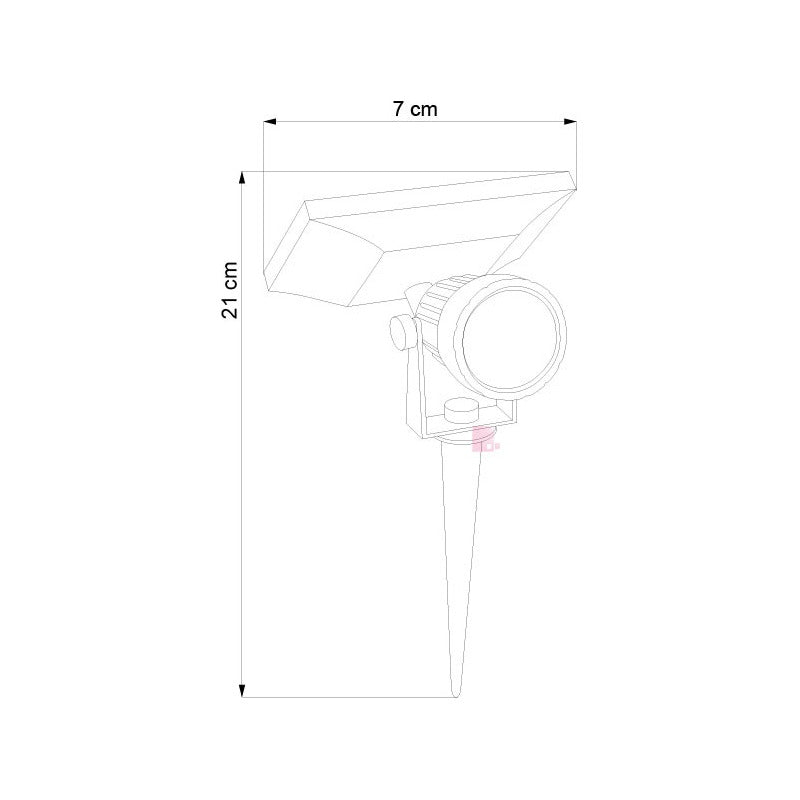 Foco Estaca Iluminacion Led Solar Jardin Calidad Buena Luz Negro