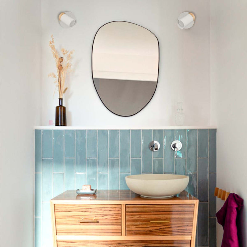 Aplique Lámpara Foco Led Dirigible Muro Madera Decoración