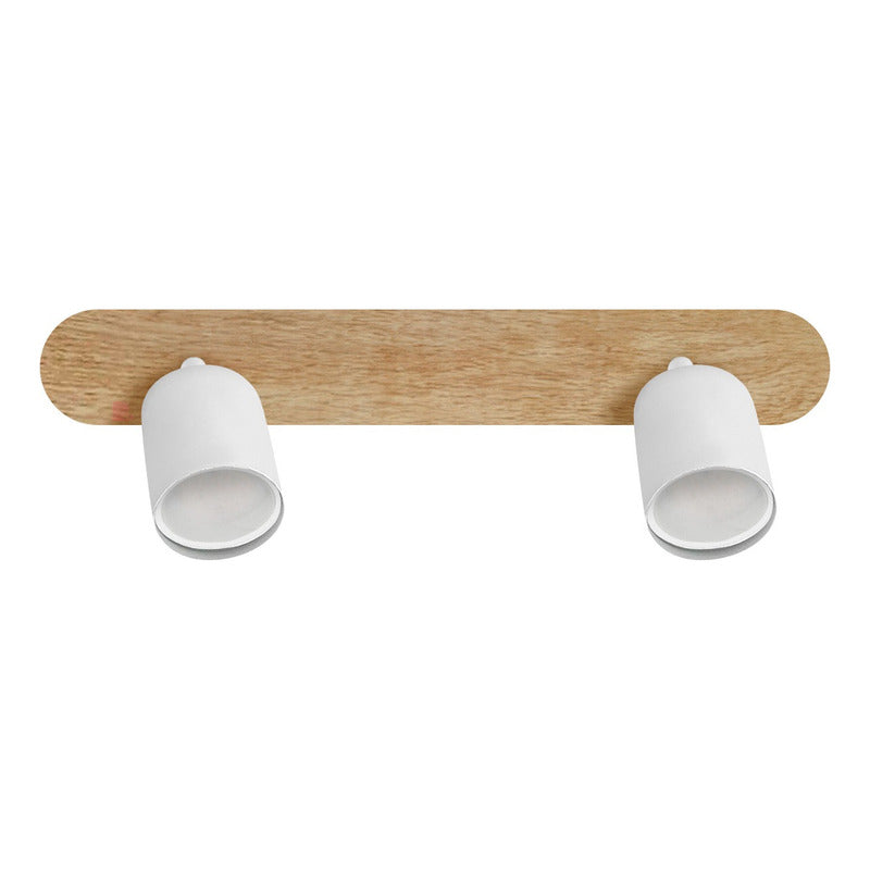 Plafón Direccional 2 Luces Gu10 7w Led Diseño Buena Luz