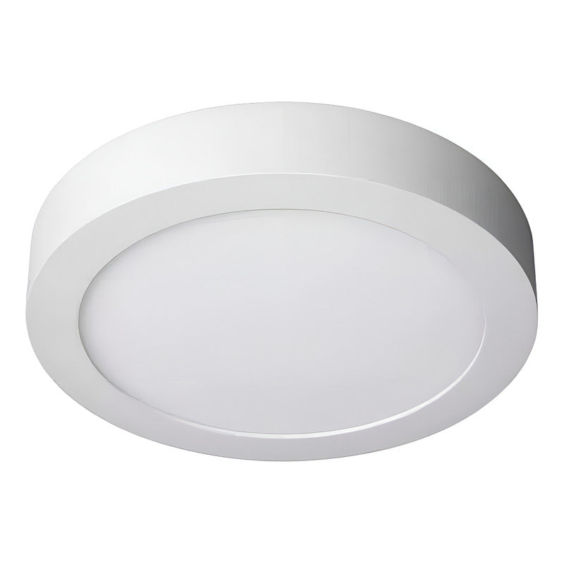 Plafon Techo Foco Sobrepuesto Panel Led Lampara Redondo 18w Estructura Blanco