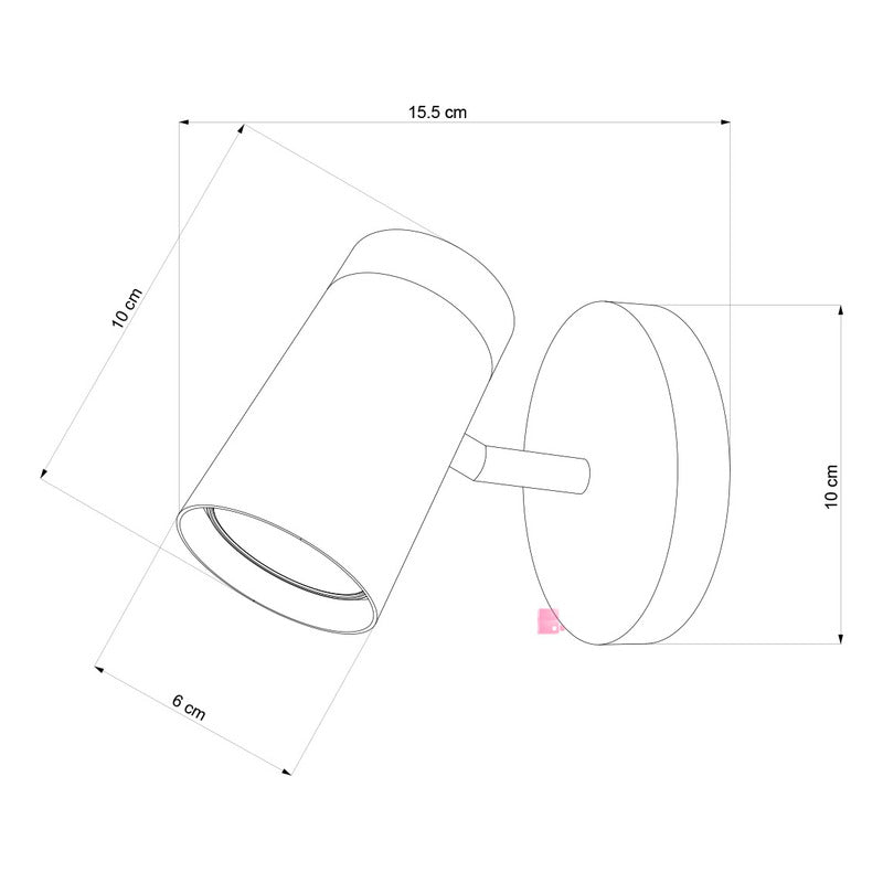 Aplique Lámpara Foco Led Dirigible Muro Madera Decoración