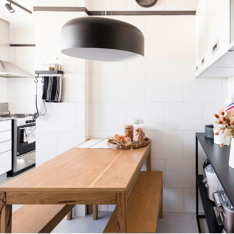 Lampara Colgante Led De Techo Ideal Cocina Metal Buena Luz Negro