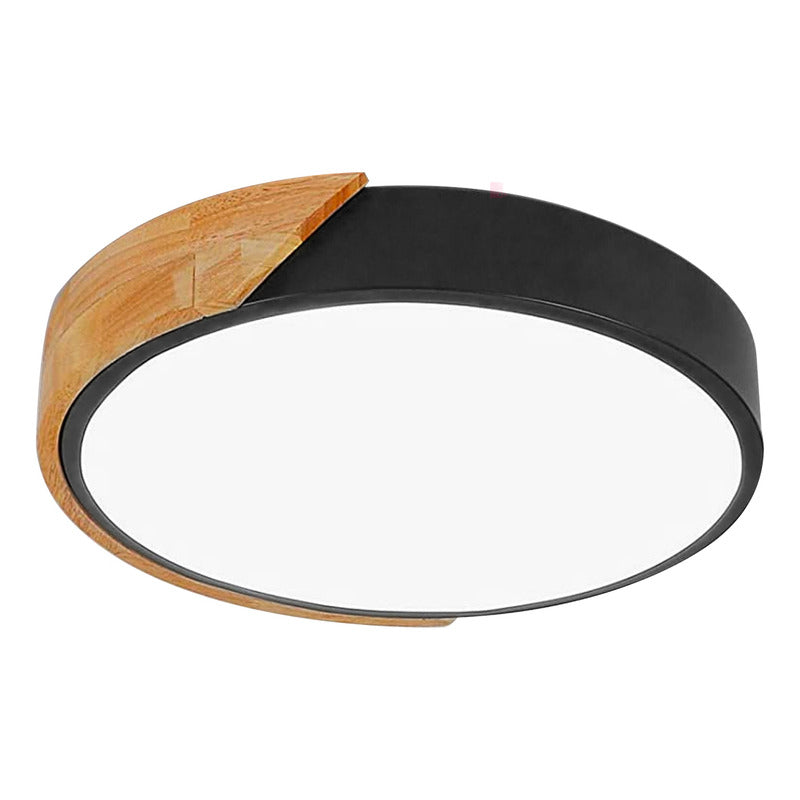 Lámpara Plafón Techo Led Madera Cocina Comedor Buena Luz