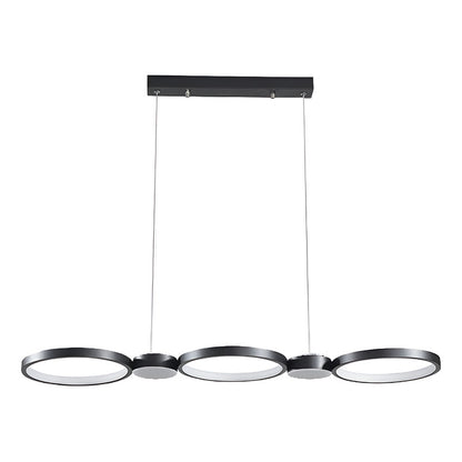 Lámpara Colgante Led De Techo Comedor Moderna Buena Luz Negro