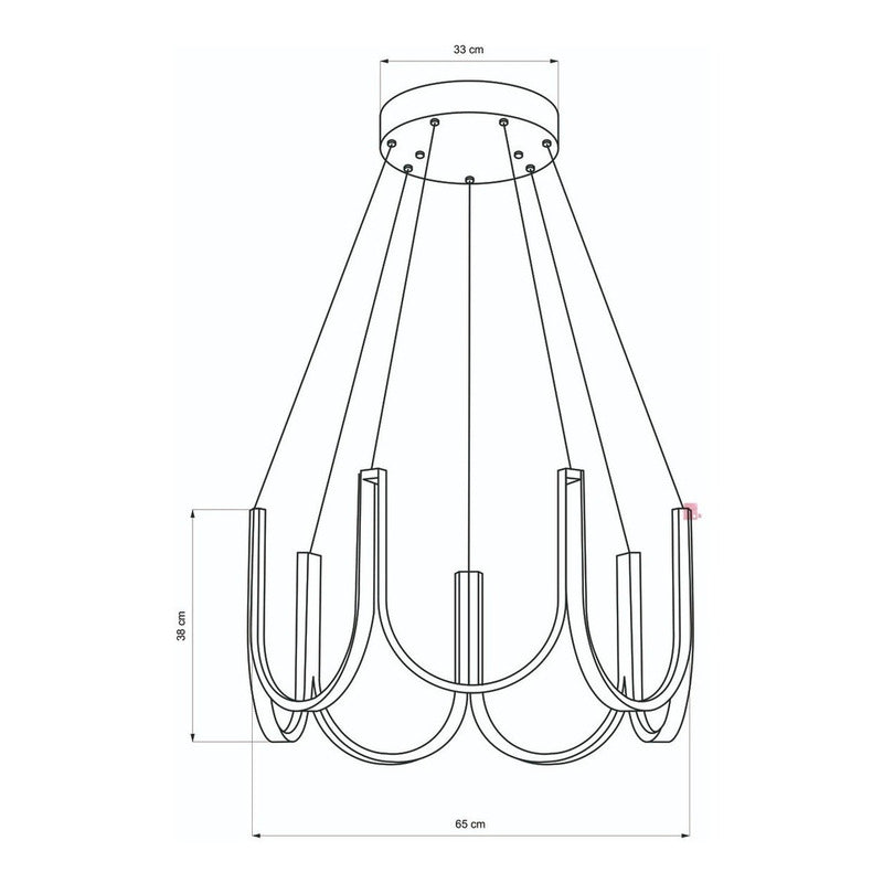 Lámpara Colgante Led De Techo Minimalista Moderna Buena Luz Negro