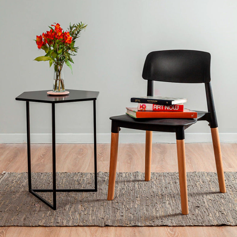 Pack X6 Sillas Mil Madera Diseño Living Escritorio Buena Luz