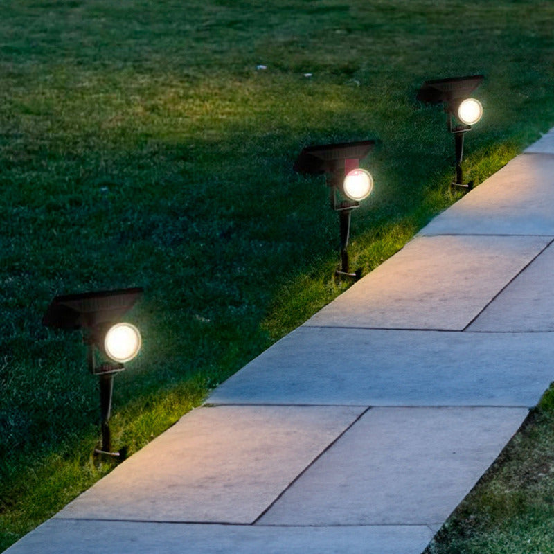 Foco Estaca Iluminacion Led Solar Jardin Calidad Buena Luz Negro