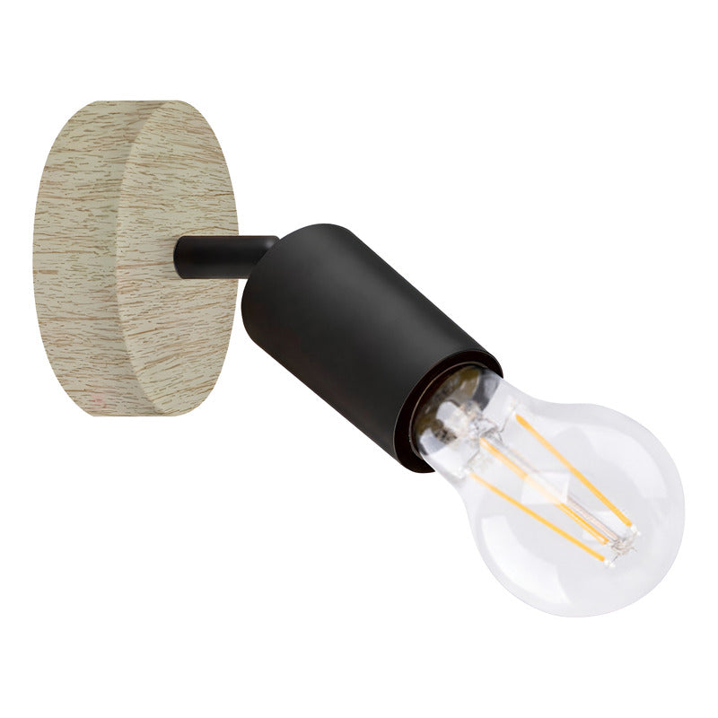 Aplique Plafón Sobre Techo Lámpara Led Direccional Buena Luz Negro