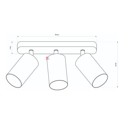 Plafón Aplique Lámpara Pared Direccional Led 7w Buena Luz