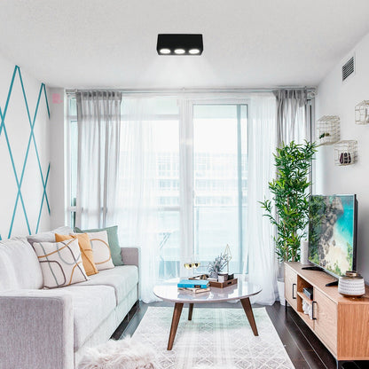 Lámpara Plafón De Techo Living Comedor Focos Led Buena Luz