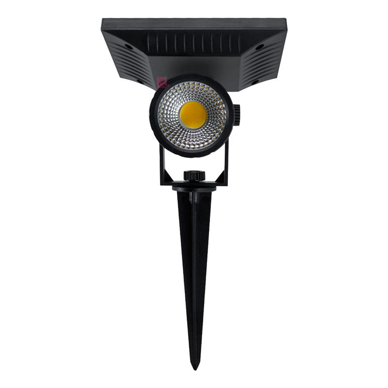 Foco Estaca Iluminacion Led Solar Jardin Calidad Buena Luz Negro