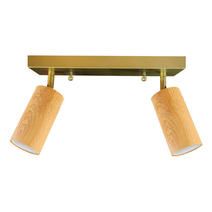 Aplique Led 2 Luces Bronce Y Madera Direccional Buena Luz Bronce