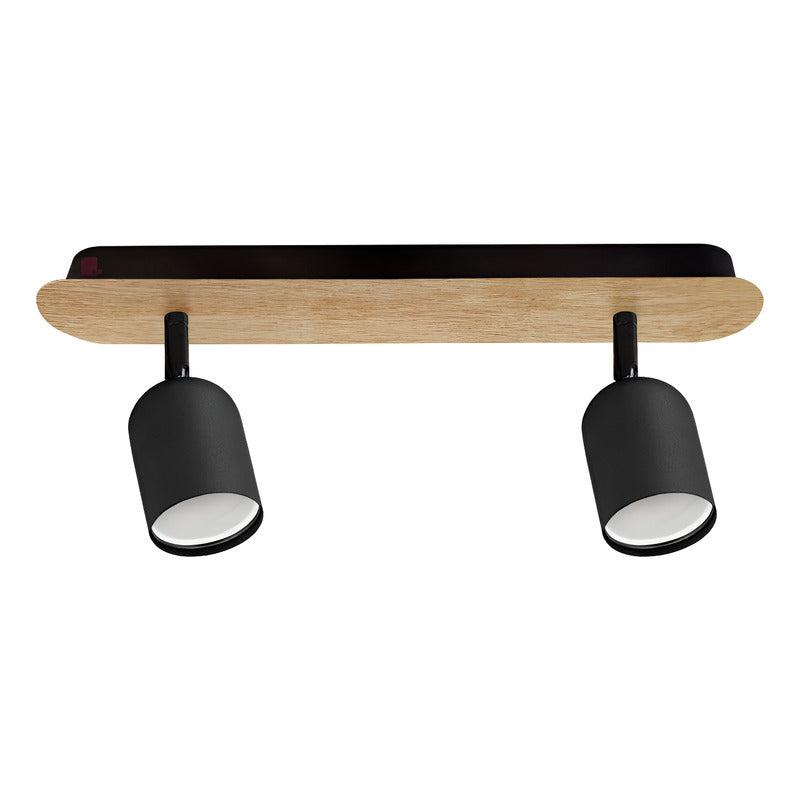 Plafón Direccional 2 Luces Gu10 7w Led Diseño Buena Luz