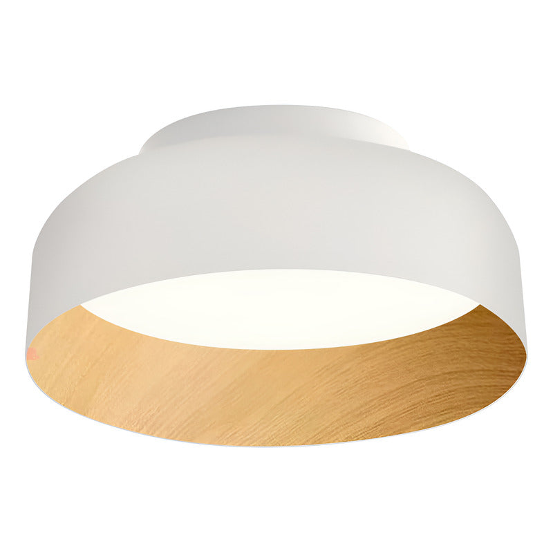 Plafón Blow Led Alta Potencia Terminación Madera Buena Luz