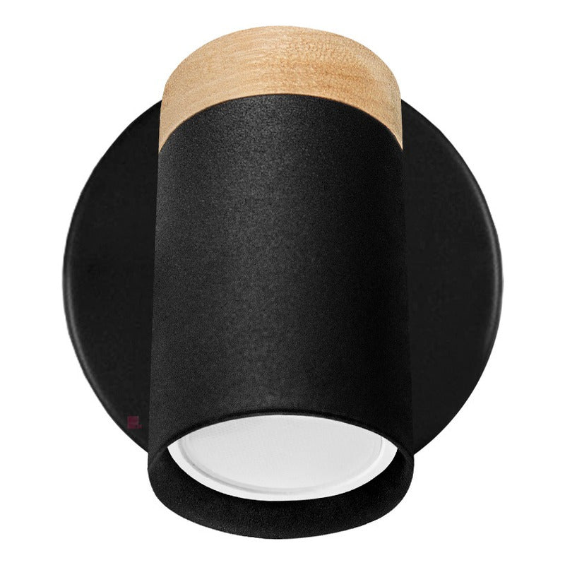 Aplique Lámpara Foco Led Dirigible Muro Madera Decoración