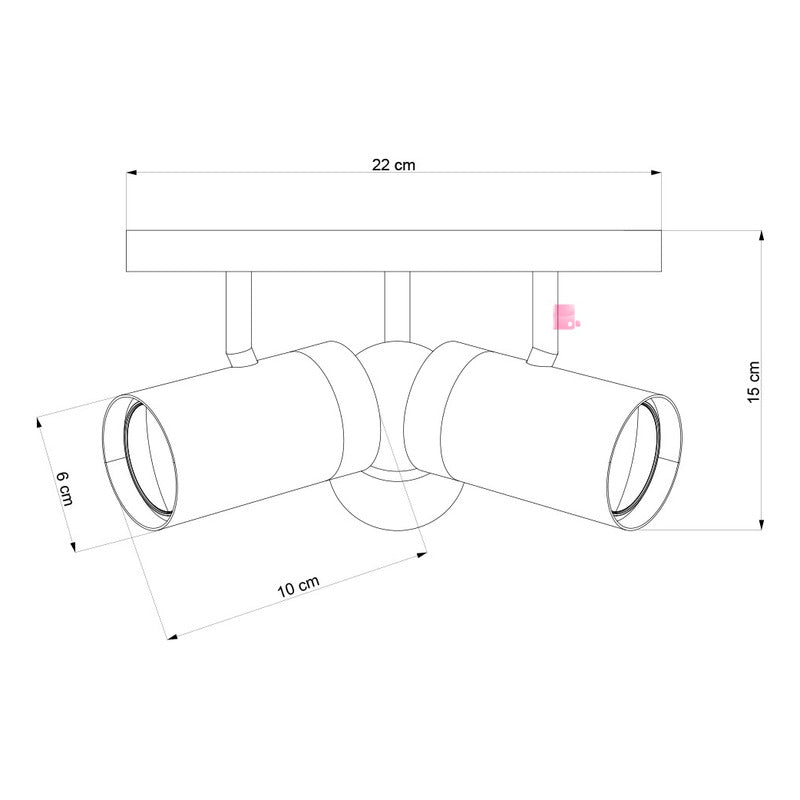 Disco Plafon Dolby De Techo 3 Luces Led Direccional Buenaluz