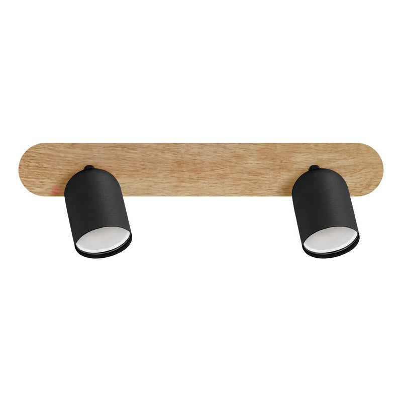 Plafón Direccional 2 Luces Gu10 7w Led Diseño Buena Luz